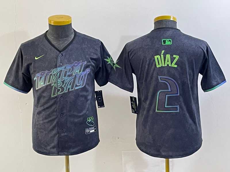 Youth Tampa Bay Rays #2 Yandy Diaz Charcoal 2024 City Connect Limited Cool Base Jersey,We sell and wholesale Youth Tampa Bay Rays #2 Yandy Diaz Charcoal 2024 City Connect Limited Cool Base Jersey on line form chian!